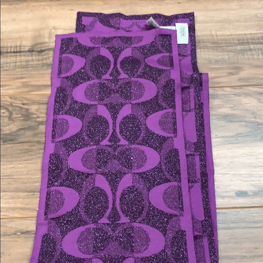 Purple Coach Sparkle 4ft scarf